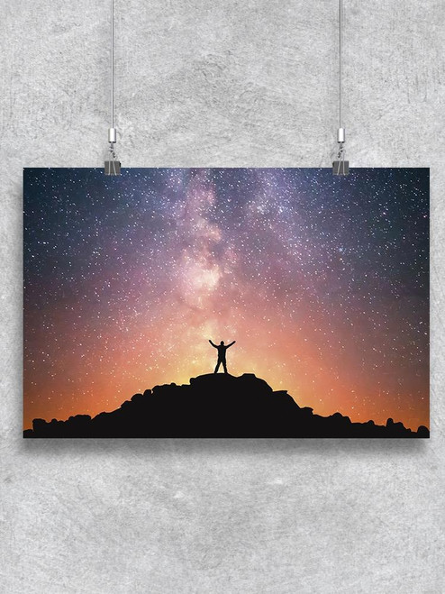 Silhouette And Milky Way Galaxy Poster -Image by Shutterstock