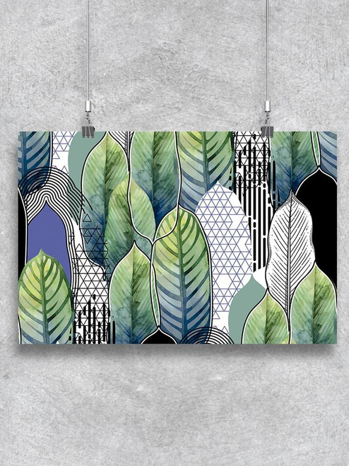 Seamless Pattern Of Leaves Poster -Image by Shutterstock