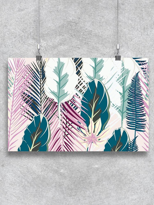 Tropical Leaves Seamless Pattern Poster -Image by Shutterstock