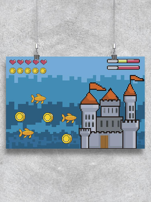Video Game Underwater Castle Poster -Image by Shutterstock