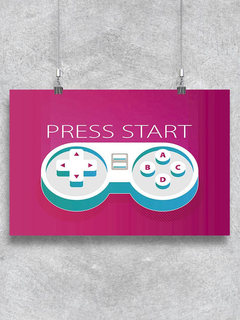 Flat Video Game Controller Poster -Image by Shutterstock