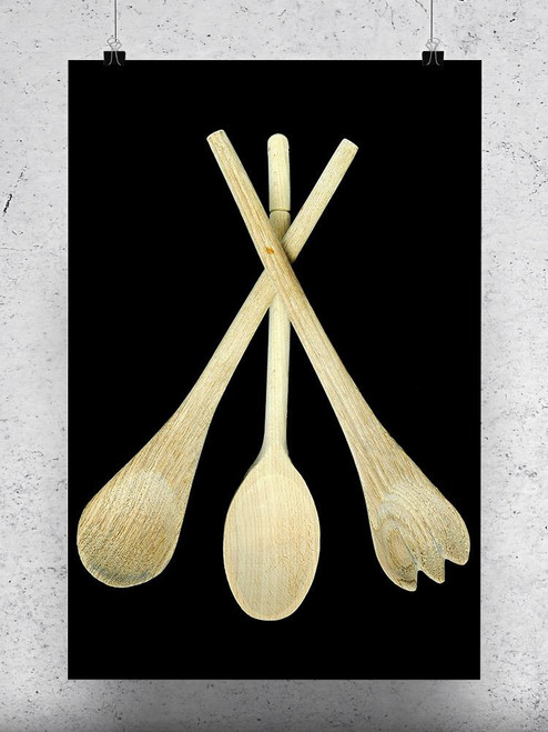 Large Wooden Mixing Spoons Poster -Image by Shutterstock