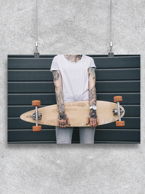 Holding A Skateboard Poster -Image by Shutterstock