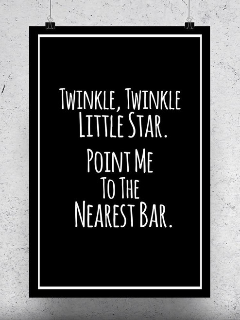 Point Me To The Nearest Bar. Poster -Image by Shutterstock