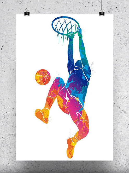 Colorful Basketball Player. Poster -Image by Shutterstock