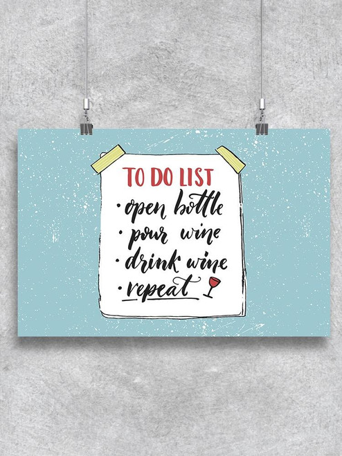 Wine To Do List Poster -Image by Shutterstock