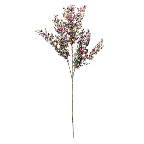 31" Vibrantly Colored Cirque Sequin and Glitter Cedar Artificial Spray