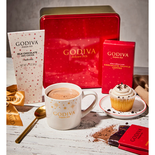 Thoughtfully Gifts, Godiva Hot Chocolate and Coffee Set, Includes