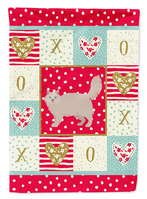 Caroline's Treasures CK5709GF Siberian Forest #2 Cat Love Flag Garden Size, Small, multicolor