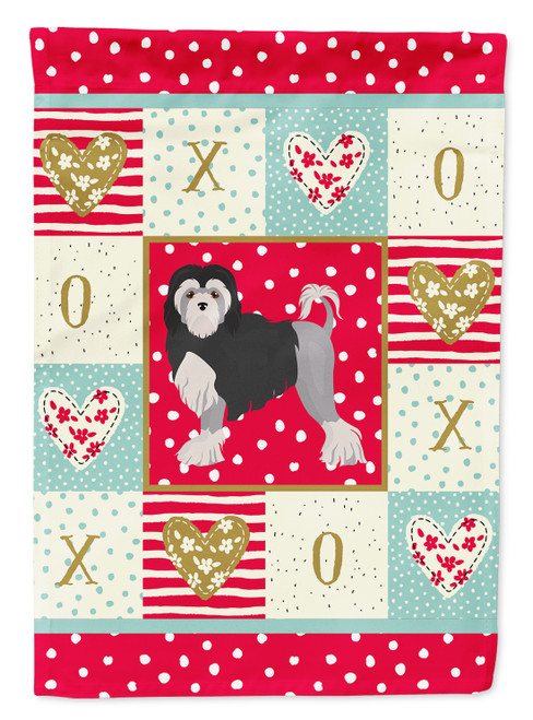 Caroline's Treasures CK5859GF Lowchen Little Lion Dog #2 Love Flag Garden Size, Small, multicolor