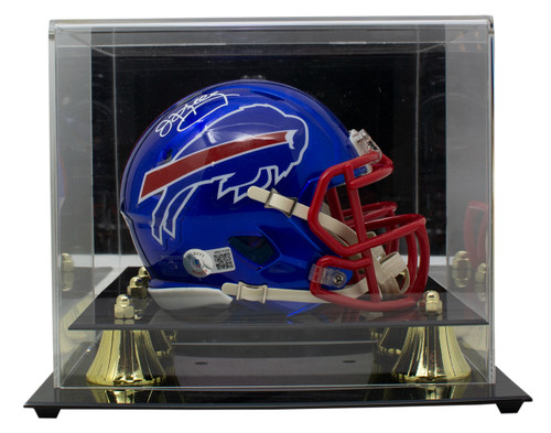 Jim Kelly Signed Buffalo Bills Mini Speed Replica Flash Helmet w/ Case BAS ITP