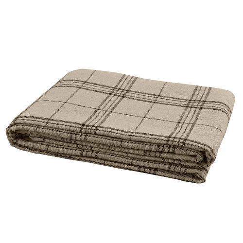 Park Designs Fieldstone Plaid Queen Bedspread - Black