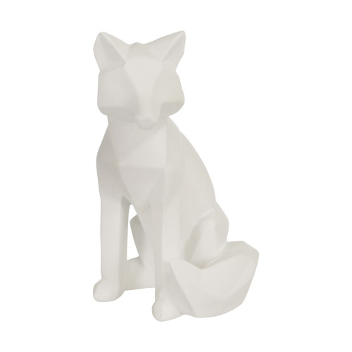 11" White Fox Figurine Tabletop Decor
