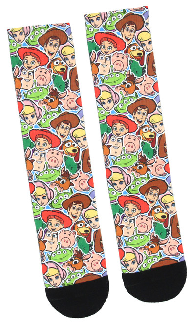 Disney Toy Story Allover Character Design Sublimated Crew Socks