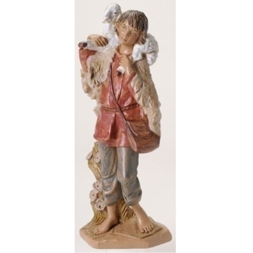 Fontanini 12" Shepherd Gabriel with Lamb Nativity Figure