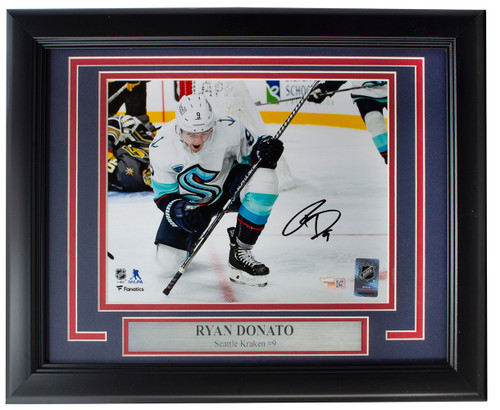 Ryan Donato Signed Framed 8x10 Seattle Kraken NHL Inaugural Photo Fanatics