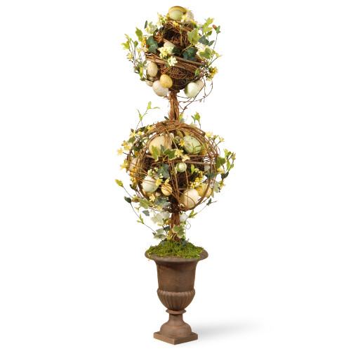 33” Potted Two Ball Easter Topiary