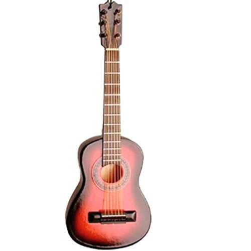 Broadway Gifts Brown String Guitar Christmas Tree Ornament 5 inches