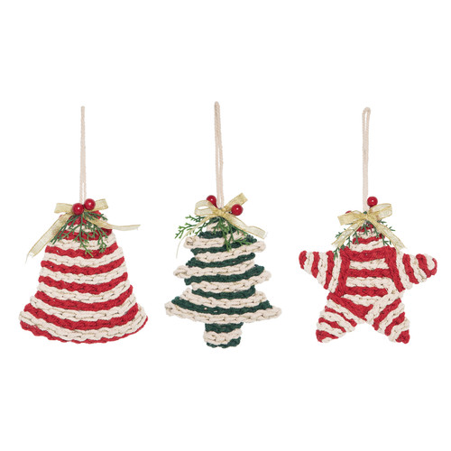 Macrame Christmas Decor Decoration Ornaments, A/3