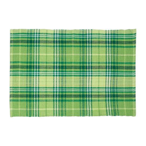 Conner 13'' x 19'' Green Plaid Single Cotton Rectangular Placemat Irish St Patrick's Day