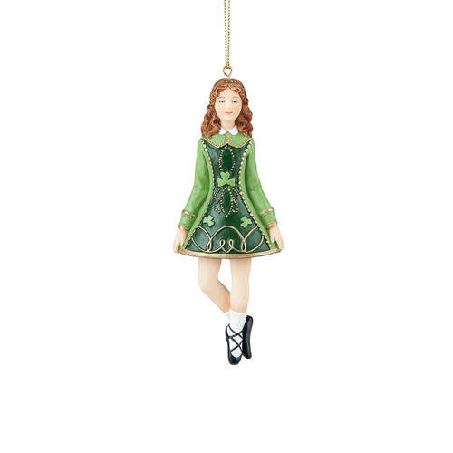 Irish Girl Dancer St. Patrick's Day Clover Christmas (Xmas) Ornament