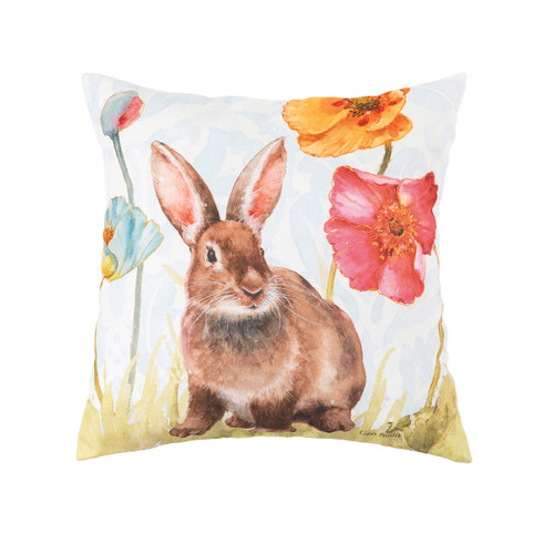 Sitting Easter Bunny Rabbit Premium Indoor Outdoor Pillow Decor Decoration Throw Pillow Couch Patio Chair Living Room Bedroom