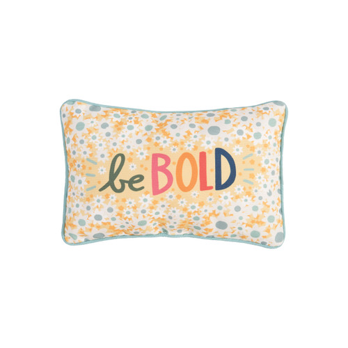 Be Bold Printed Easter Pillow Yellow 8" X 12" Rectangle Soft Woven Easter Pillow For Couch Sofa Bed Chair Cotton