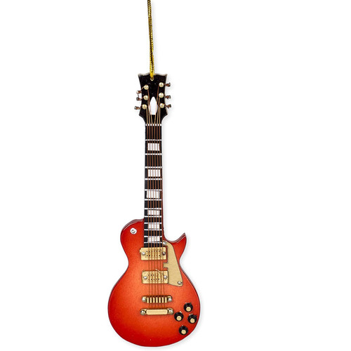 Broadway Gifts Co Vibrant Red Electric Guitar 5 inch Wood Hanging Ornament
