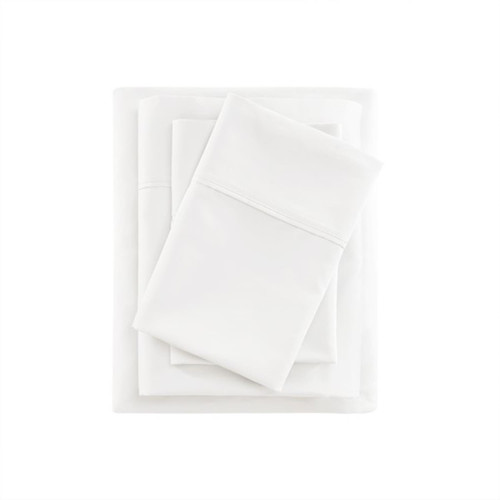 Beautyrest Wrinkle Resistant Cotton Sateen Sheet Set In White Finish BR20-0972