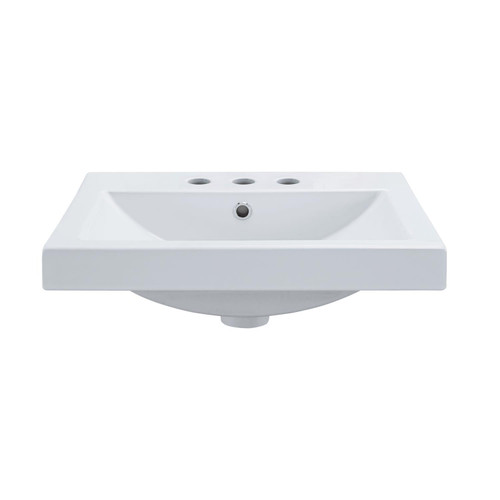 RYVYR Semi-Recessed Ceramic Vessel Sink With Widespread Drillings CSR215RC-3