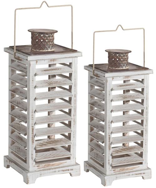 AB Home Hesper Set Of 2 Hanging Garden Lanterns 31541