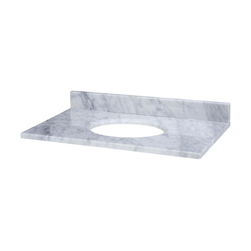 RYVYR 31 Inch Vanity Top For Undermount Sink In White Carrara Marble MAUT310WT