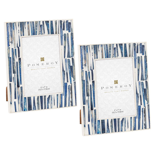 Pomeroy Traditional Rialto Set Of Two 5X7 Frame With Blue 649387/S2