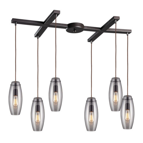 Elk Menlow Park 6 Light Pendant in Oil Rubbed Bronze 60044-6