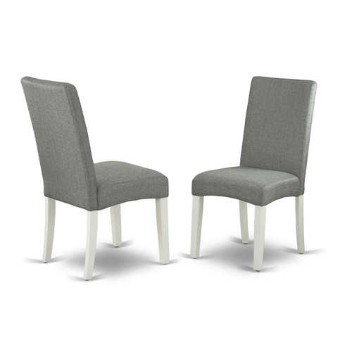 East West Furniture Driscol Wood Set Of 2 Parson Chair With White DRP2T07
