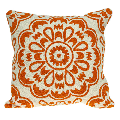 Parkland Collection Menti Beige Throw Pillow PILH21076P