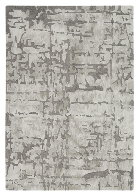 Nourison Symmetry 3'9" X 5'9" Ivory And Taupe Area Rugs 099446495662