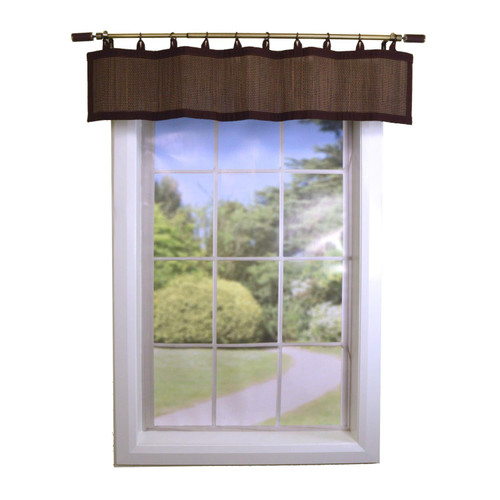Versailles Home Fashions Bamboo Wood Ring Top Valance BRP184812-93