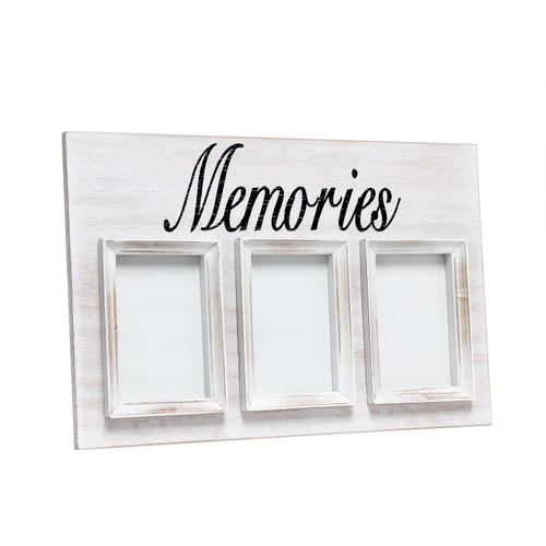 Elegant Designs 3 Photo Collage Frame 4 x 6 Picture Frame In White HG2002-WMS