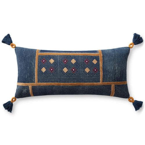 Loloi 12" x 27" Pillow Cover With Navy And Multi Finish P086P0967NVMLPI13