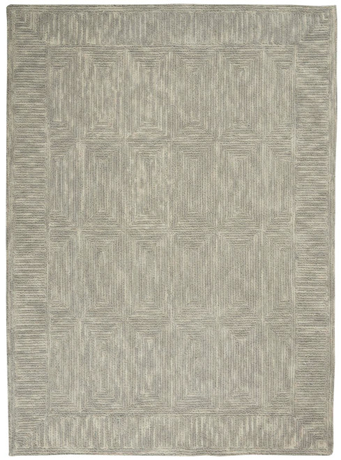 Nourison Vail Grey 5'3" x 7'3" Area Rug 099446794635