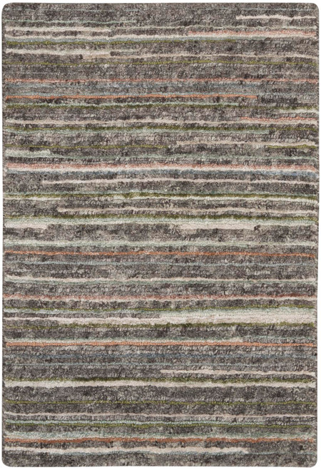 Nourison Plateau Grey And Green 2' x 3' Area Rug 099446787309