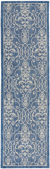Nourison Garden Party Denim 2'2" x 7'6" Area Rug 099446811202