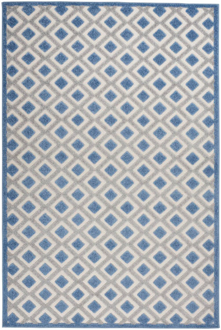 Nourison Aloha Blue And Grey 6' x 9' Area Rug 099446829221