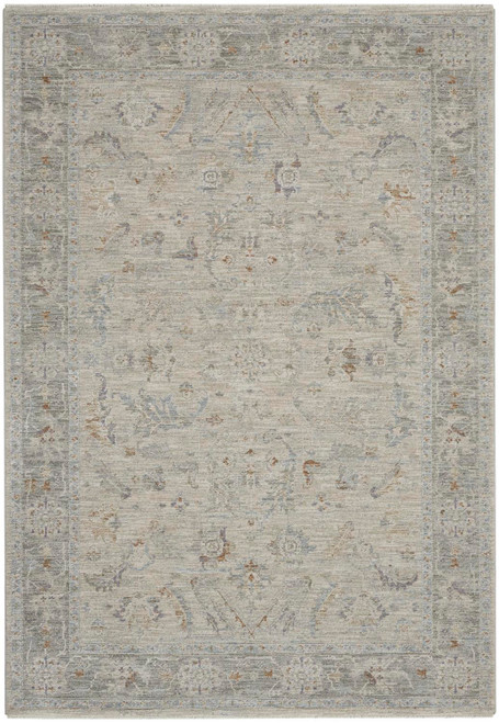 Nourison Asher Lt Grey 5'3" x 7'8" Area Rug 099446264138