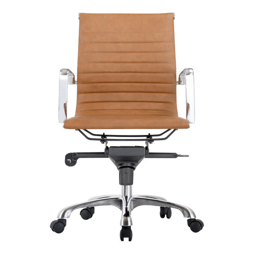 Moe's Home Contemporary Omega Low Back Tan Swivel Office Chair ZM-1002-40