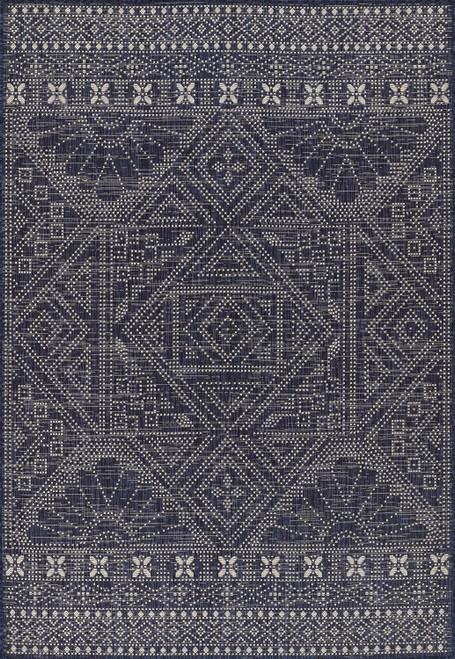 Momeni Riviera 4'1" X 6' Rectangle Area Rugs With Navy Finish RIVRARV-03NVY4160