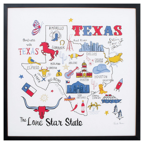 Propac Images Texas 23" x 23" x 1" Wall Art 7087