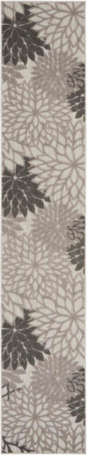 Nourison Aloha 2'3" X 10' Runner Rug With Grey Finish 099446779229