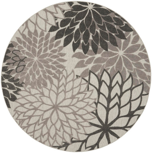 Nourison Aloha 7'10" X Round Area Rugs With Grey Finish 099446779328